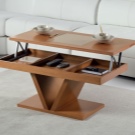 Стіл-трансформер для вітальні (62 фото): розкладні обідні круглі столи і розсувні столи-тумби, складні столи-консолі і інші моделі в зал