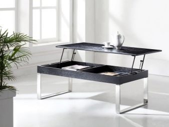 Стіл-трансформер для вітальні (62 фото): розкладні обідні круглі столи і розсувні столи-тумби, складні столи-консолі і інші моделі в зал