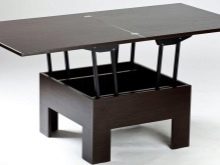 Стіл-трансформер для вітальні (62 фото): розкладні обідні круглі столи і розсувні столи-тумби, складні столи-консолі і інші моделі в зал