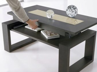 Стіл-трансформер для вітальні (62 фото): розкладні обідні круглі столи і розсувні столи-тумби, складні столи-консолі і інші моделі в зал