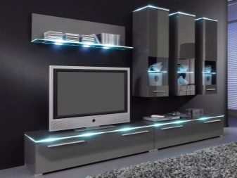 Стінки під телевізор у вітальню (62 фото): вибираємо стінки під ТВ в сучасному і іншому стилі. Моделі з гіпсокартону під великий телевізор в залі й інші варіанти