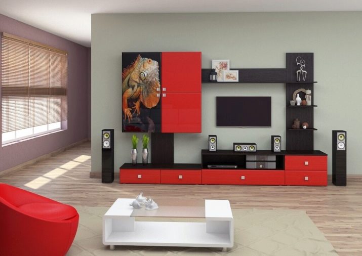 Стінки під телевізор у вітальню (62 фото): вибираємо стінки під ТВ в сучасному і іншому стилі. Моделі з гіпсокартону під великий телевізор в залі й інші варіанти