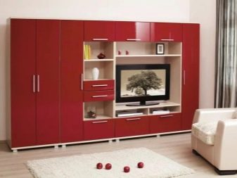 Стінки під телевізор у вітальню (62 фото): вибираємо стінки під ТВ в сучасному і іншому стилі. Моделі з гіпсокартону під великий телевізор в залі й інші варіанти