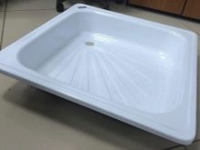 Сталеві душові піддони: емальовані піддони 800х800 мм, 70х70, 90х90 і 90х100 см, глибокі квадратні піддони із сталі і інші