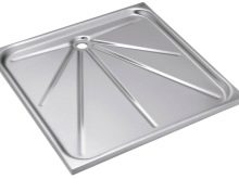 Сталеві душові піддони: емальовані піддони 800х800 мм, 70х70, 90х90 і 90х100 см, глибокі квадратні піддони із сталі і інші