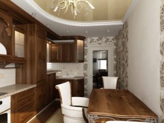 Стелі з гіпсокартону на кухні (75 фото): дворівневі підвісні гіпсокартонні стелі в дизайні кухні, варіанти фігур на стелі