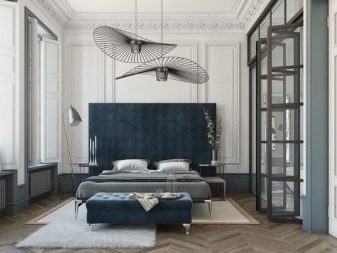 Стелі з гіпсокартону в спальні (54 фото): дизайн навісних дворівневих стель з підсвічуванням, підвісні фігурні красиві гіпсокартонні стелі і інші варіанти