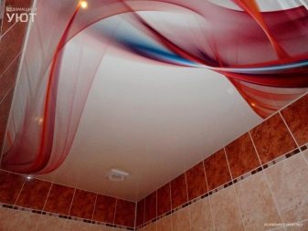 Стеля в туалеті (63 фото): натяжна однотонний і кольоровий стелю, обробка рейковими пластиковими панелями, підвісна стеля з гіпсокартону і інші варіанти