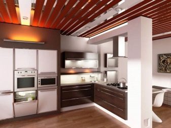 Стеля з панелей на кухні (63 фото): панельні стельові конструкції з ПВХ, МДФ, пластикові та інші, варіанти дизайну