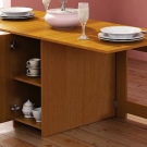 Столи-тумби для кухні (50 фото): кухонні моделі з висувними ящиками і полицями. Як підібрати стіл під раковину для маленької кімнати? Стіл для посуду 800х600х850 мм і інші моделі