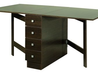 Столи-тумби для кухні (50 фото): кухонні моделі з висувними ящиками і полицями. Як підібрати стіл під раковину для маленької кімнати? Стіл для посуду 800х600х850 мм і інші моделі