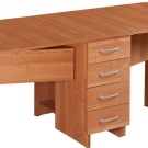 Столи-тумби для кухні (50 фото): кухонні моделі з висувними ящиками і полицями. Як підібрати стіл під раковину для маленької кімнати? Стіл для посуду 800х600х850 мм і інші моделі