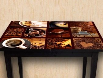 Столи з фотодруком на кухню (58 фото): скляні кухонні столи і розсувні овальні моделі з малюнком в інтер’єрі