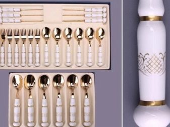 Столові прилади (43 фото): хороші елітні набори, гарні іменні варіанти з дерев’яними ручками, незвичайні золоті набори на 6 персон