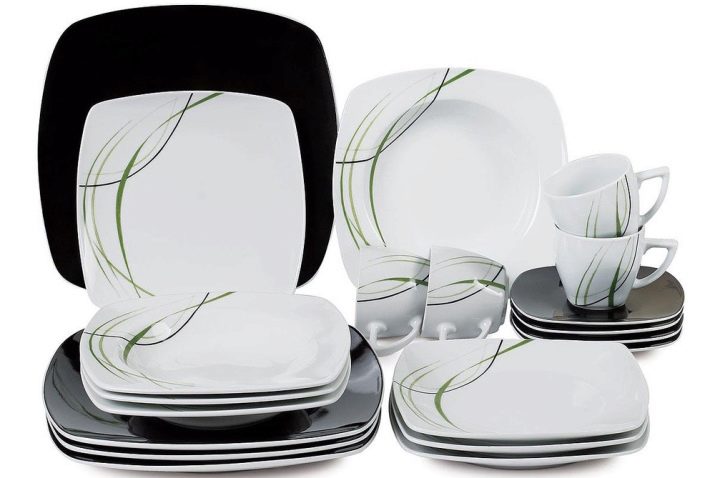 Столовий сервіз (33 фото): обідній, чайний сервіз та інші види. Елітна красива біла посуд з порцеляни і набори для посудомийної машини