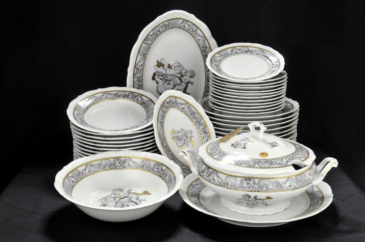 Столовий сервіз (33 фото): обідній, чайний сервіз та інші види. Елітна красива біла посуд з порцеляни і набори для посудомийної машини