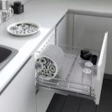 Сушарка для посуду у шафу: опис вбудованих кутових кухонних сушарок для тарілок та інших моделей