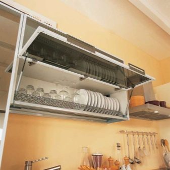 Сушарка для посуду у шафу: опис вбудованих кутових кухонних сушарок для тарілок та інших моделей