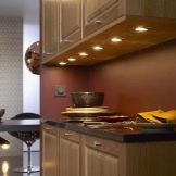 Світильники для кухні (74 фото): кухонні бра настінні сенсорні світильники, накладні і трекові світильники та плафони, інші варіанти