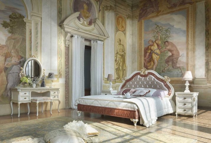 Італійські спальні (72 фото): огляд меблів з Італії, особливості вибору гарнітура в сучасному і класичному, бароко і модерн стилях з масиву дерева