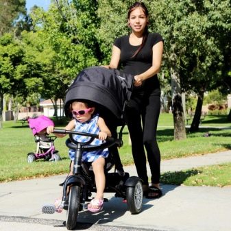 Триколісні велосипеди Bentley: огляд дитячих 3-колісних велосипедів-колясок Bentley BN2 та інших синіх і рожевих, зелених, червоних і чорних моделей