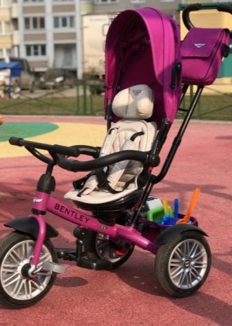 Триколісні велосипеди Bentley: огляд дитячих 3-колісних велосипедів-колясок Bentley BN2 та інших синіх і рожевих, зелених, червоних і чорних моделей