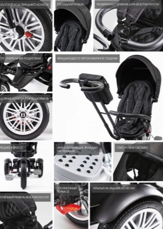 Триколісні велосипеди Bentley: огляд дитячих 3-колісних велосипедів-колясок Bentley BN2 та інших синіх і рожевих, зелених, червоних і чорних моделей