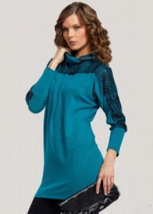 Трикотажні туніки (176 фото): фасони жіночих тунік з трикотажу, турецькі туніки, ошатні, домашні, з довгим рукавом