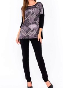 Трикотажні туніки (176 фото): фасони жіночих тунік з трикотажу, турецькі туніки, ошатні, домашні, з довгим рукавом