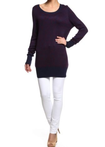 Трикотажні туніки (176 фото): фасони жіночих тунік з трикотажу, турецькі туніки, ошатні, домашні, з довгим рукавом