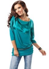 Трикотажні туніки (176 фото): фасони жіночих тунік з трикотажу, турецькі туніки, ошатні, домашні, з довгим рукавом