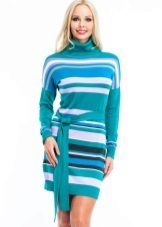 Трикотажні туніки (176 фото): фасони жіночих тунік з трикотажу, турецькі туніки, ошатні, домашні, з довгим рукавом