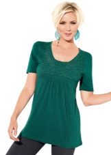 Трикотажні туніки (176 фото): фасони жіночих тунік з трикотажу, турецькі туніки, ошатні, домашні, з довгим рукавом