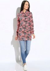 Трикотажні туніки (176 фото): фасони жіночих тунік з трикотажу, турецькі туніки, ошатні, домашні, з довгим рукавом