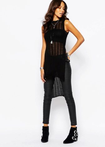 Трикотажні туніки (176 фото): фасони жіночих тунік з трикотажу, турецькі туніки, ошатні, домашні, з довгим рукавом