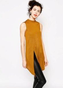 Трикотажні туніки (176 фото): фасони жіночих тунік з трикотажу, турецькі туніки, ошатні, домашні, з довгим рукавом