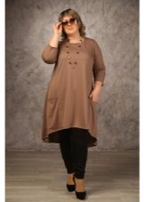 Трикотажні туніки (176 фото): фасони жіночих тунік з трикотажу, турецькі туніки, ошатні, домашні, з довгим рукавом