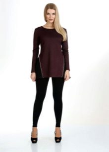 Трикотажні туніки (176 фото): фасони жіночих тунік з трикотажу, турецькі туніки, ошатні, домашні, з довгим рукавом