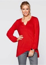 Трикотажні туніки (176 фото): фасони жіночих тунік з трикотажу, турецькі туніки, ошатні, домашні, з довгим рукавом