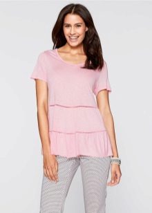 Трикотажні туніки (176 фото): фасони жіночих тунік з трикотажу, турецькі туніки, ошатні, домашні, з довгим рукавом