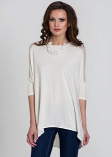 Трикотажні туніки (176 фото): фасони жіночих тунік з трикотажу, турецькі туніки, ошатні, домашні, з довгим рукавом