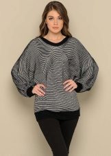 Трикотажні туніки (176 фото): фасони жіночих тунік з трикотажу, турецькі туніки, ошатні, домашні, з довгим рукавом