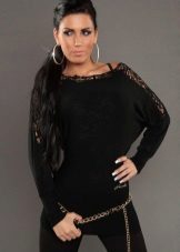 Трикотажні туніки (176 фото): фасони жіночих тунік з трикотажу, турецькі туніки, ошатні, домашні, з довгим рукавом