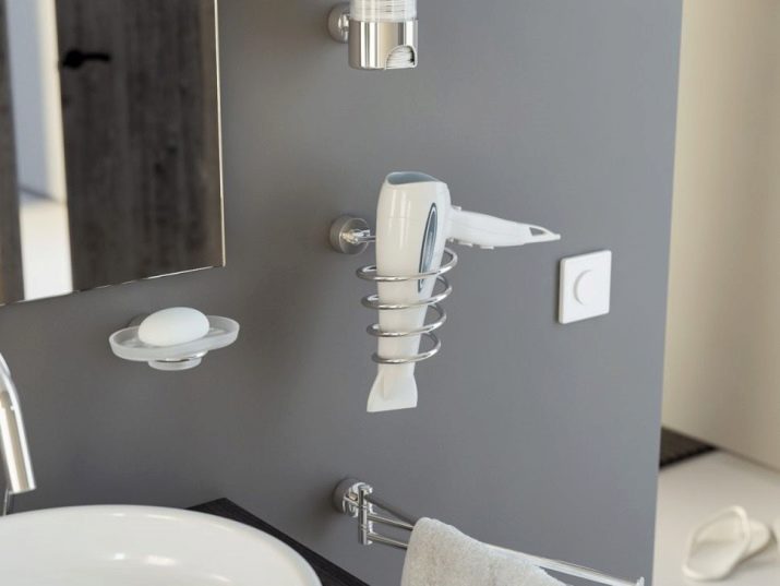 Тримач для фена у ванну кімнату: в вигляді підставки, настінний і інші варіанти. Моделі Escala від Axentia, IKEA та інших брендів