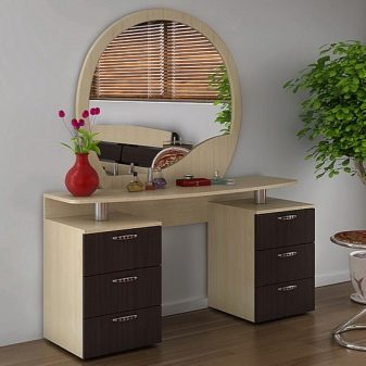 Трюмо і трельяжі в спальню: розміри кутових дзеркал, біле трюмо і моделі інших відтінків