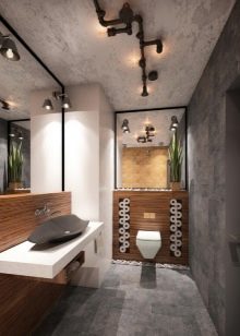 Туалет в стилі лофт (40 фото): варіанти дизайну інтер’єру туалету дуже маленькій площі, вибір унітазу