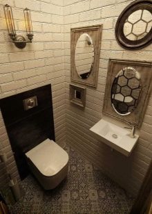 Туалет в стилі лофт (40 фото): варіанти дизайну інтер’єру туалету дуже маленькій площі, вибір унітазу