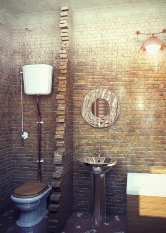 Туалет в стилі лофт (40 фото): варіанти дизайну інтер’єру туалету дуже маленькій площі, вибір унітазу