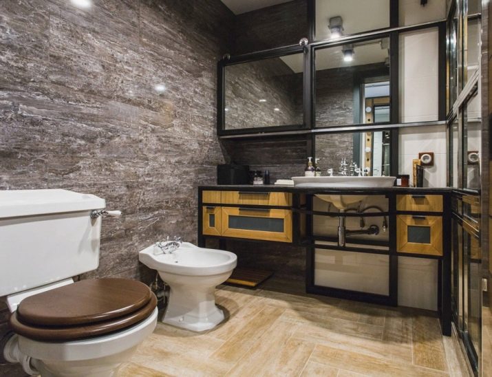 Туалет в стилі лофт (40 фото): варіанти дизайну інтер’єру туалету дуже маленькій площі, вибір унітазу