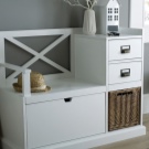 Тумба з сидінням в передпокій (52 фото): види тумбочок з м’яким сидінням у коридор. Особливості дизайну і правила вибору